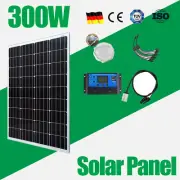12V 300W Fixed Solar Panel Kit Mono Caravan Camping Home Battery Charge 300Watt