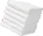 Thick Gentle 6 Pack Drying Towels Muslin Baby Towels Dish Cleaning Rags Absorbent Tea Towels Kitchen Hand Towels White