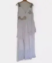 Elisa Cavaletti Kleid Sommerkleid MaxiKleid Gr. XL Weiß Spitze Elp212027103 neu