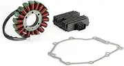Areyourshop Magneto Coil Stator + Voltage Regulator + Gasket Assy For Ya-maha YZF-R6 RJ11 RJ15 2006-2016