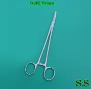 FAURE FORCEPS 1X2TH CURVED 8" 4 pieces