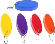 TOGEVAL 5pcs Floating Keychains for Boat Keys Key Rings Bright Colors for Easy Visibility for Fishing Surfing Sailing Water Sports