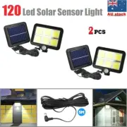 2PCS 120 Led Solar Sensor Light Motion Detection Security Outdoor Garden Lamp
