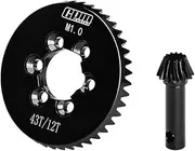20Cr Steel Spiral-Cut Ring & Pinion Gear Set 43T/12T/1.0 Mod for Axial 1:6 SCX6 Jeep JLU Wrangler / SCX6 Trail Honcho 4X4 Rock Crawler Upgrades