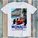 MONACO GRAND PRIX RACE 復古賽車趣味禮物 T 恤 M1193