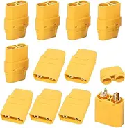 Xt90 Connector, 5 Pairs Male Female Plugs, Rc Electric Motors Home Audio Accessory, Yellow, Reliable Powers Connection for Hobbyists and Professionals
