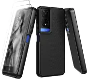 Case for TCL 50 XE 5G / TCL 50 XE Notepaper 5G Phone Cover,Military Grade Black
