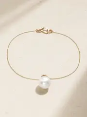 [Sophie Bille Brahe] Sophie Bille Brahe - L'adorable À Pied 18-karat Gold Pearl Anklet - White - One size One size White