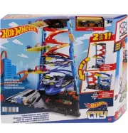 Hot Wheels Toy Car Track Set. City Transforming Race Tower. Dual-Mode Racing