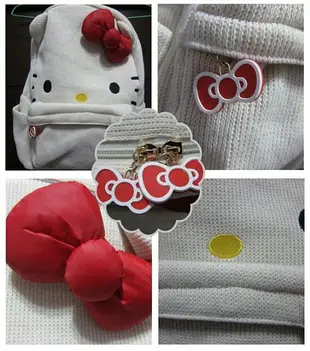 【棠貨鋪】日本限定 Hallmark Hello Kitty 秋冬款後背包 - 白