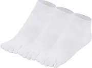 [Warm-Han] Toe Socks Cotton 99% Size 39-43/77% Size 44-46 Men's Short Shaft Ankle High Trainers Toe Stockings Men Five Finger Socks M907