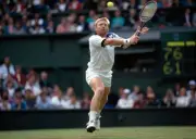 Boris Becker of Germany at Wimbledon June 1993 Becker lost in the - Old Photo