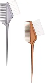 LALADEFIEE 2Pcs Hair Dye Comb Dual Sided Tint Brush for Salon DIY Hair Coloring for Highlights Foiling Easy to Clean Lightweight Applicator for Home Use