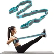 MEZOKUCEL Stretching Strap Yoga Strap 9 Loop Stretch Band for Physical-Therapy Exercise Pilates and Gymnastics Belt with Loop