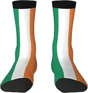 [EdWal] Soft Irish flag print Moisture Wicking Socks Sports Socks for Men and Women Warm thermal Boot Hiking Socks