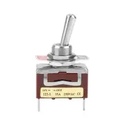 15A 250V On Off Momentary Toggle Switch Rocker Switch 2 Pin 2 Position 12mm.