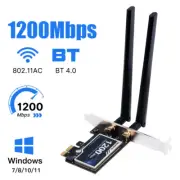 AC1200 PCIe WiFi Bluetooth Card 1200Mbps Wireless Network Adapter for Desktop PC
