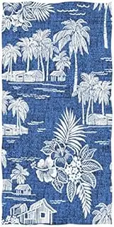 Vintage Hawaii Island Beach Towel, Absorbent Quick Dry Swimming Yoga Beach Towels, 30x60in Sand Free Microfiber Beach Towel for Women, Men, Kids