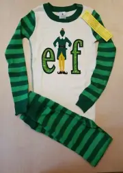 NWT Hanna Andersson BUDDY THE ELF CHRISTMAS ORGANIC LONG JOHN PAJAMAS 130 8