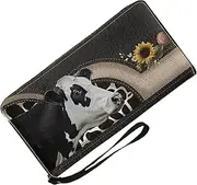 [Generic] Cow Print Wallet | Cute Wallet Women Cow Print,Soft Credit Card Holders Stylish Money Purse for Women Ladies Girl