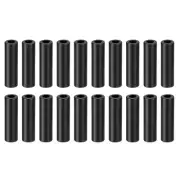 20Pcs 25mm Alloy Cord End Lock Rope Fastener End Stoppers for Lanyard, Black