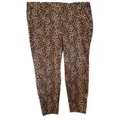 INC Leopard Print Skinny Leg Pants Regular Fit Mid-Rise 22W Plus women Jeans. N