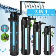5 in 1 Internal Aquarium Fish Tank Pond UV Sterilizers Filter Oxygen Water Pump