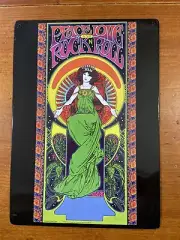 PIECE LOVE AND ROCK AND ROCK Tin Sign Rock/ Pop AMAZING COLLECTABLE SIGN NEW