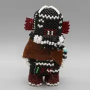 NATIVE AMERICAN BEADWORK-LEFT HANDED KACHINA by FERRELL ZEENA-HOPI