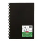 Derwent Academy Craft/Art PP Cover 120pg Visual Art Diary A4 Portrait Black
