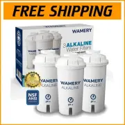 Eco-Friendly 3-Pack Alkaline Water Filters for Brita Pitchers - Enhances pH