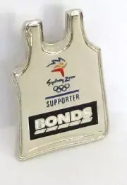 BONDS SINGLET SUPPORTER LOGO SYDNEY OLYMPIC GAMES 2000 PIN BADGE COLLECT #617