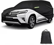 MAIBAOYUAN 5-Layer All-Weather Waterproof Light-Weight Car Cover for Toyota RAV4.Full Car Cover Outdoor Waterproof Sun Rain Snow Hail Protection,for SUV (Black RAV4 Plug-in Hybrid 2025)