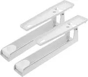 FIXOSHEE 2Pcs Wall Mounted Microwave Shelf Rack Kitchen Storage Organizer Space Saving Design for Oven and Kitchen Items Durable Bracket