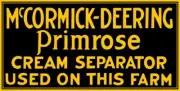 McCormick Deering Primrose Cream Separator NEW Sign: 12 x 24" USA Steel