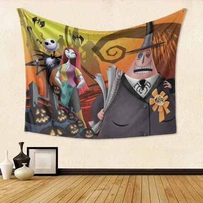 Oogie Boogie Horror Single-Side Print Tapestry Room Decorate Soft And Smoot