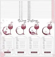 Gandeer 48 Pcs Wine Tasting Placemats Set Wine Score Rating Sheet Disposable Paper Placemat for Party Decoration Event Supplies