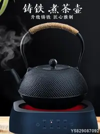 在飛比找Yahoo!奇摩拍賣優惠-現貨熱銷-日式鑄鐵壺燒水泡茶壺套裝電陶爐專用煮茶器炭火壺圍爐