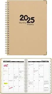 2025 Planner Weekly and Monthly,Weekly Planner & Organizer Notebook | Weekly & Monthly Planner Academic Planner Daily Organizer for Home School Studio, A5 Sized, 8.5x6.3 Inch