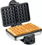 2 Slice Non Stick Belgian Waffle Maker With Browning Control Stainless Steel NEW