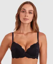 Frankie Push Up Bra - Black
