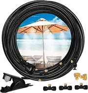 JHXG 100FT Misters for Outside Patio, Outdoor Water Misting Cooling, Misting System, Backyard Mist Kit, for Garden, Fan, Gazebo, Greenhouse, Trampoline for Waterpark