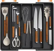 Expandable Utensil Drawer Organizer, Adjustable Cutlery Tray, Large