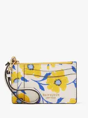 Morgan Sunshine Floral Printed Card Case Wristlet
