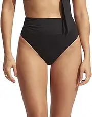 [Seafolly] Women's Rise High Cut Bikini Bottom Swimsuit
