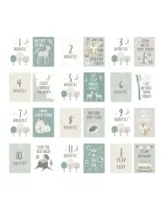 [The Peanutshell] The Woodland Adventure Nursery Memory Milestone Cards Set 12 Pieces in Multi