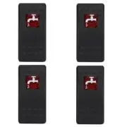 4 x Deck Wash Rocker Switch Waterproof, On - Off, 12-24 V