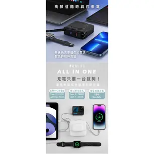 OWNLIFE 數位顯示自帶線多功能快充5合1行動電源