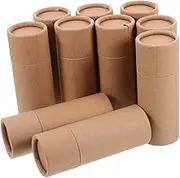 10Pcs Paper Tube Boxes Kraft Packaging Tubes for Crafts Tea Sweets Storage Sturdy Cardboard Craft Tubes for Presents and Mailing