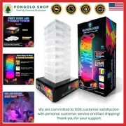 Glowblocks Light-Up Tumbling Tower - 54 Block Stacking Challenge for All Ages